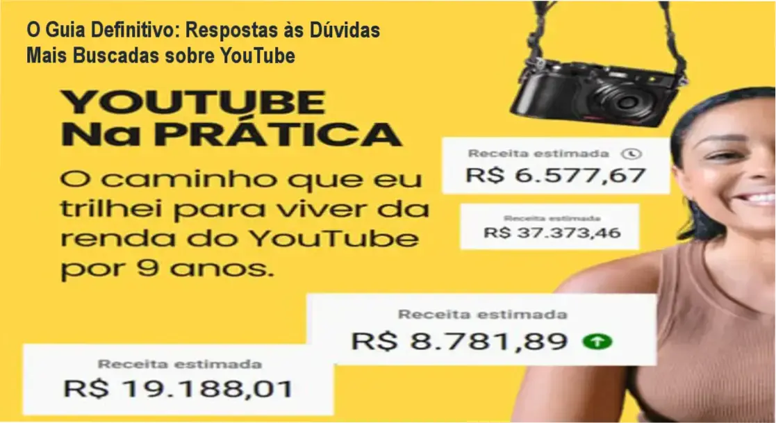 Capa ilustrativa do curso YouTube na Prática, mostrando aulas práticas de criação de conteúdo e monitoramento de resultados.