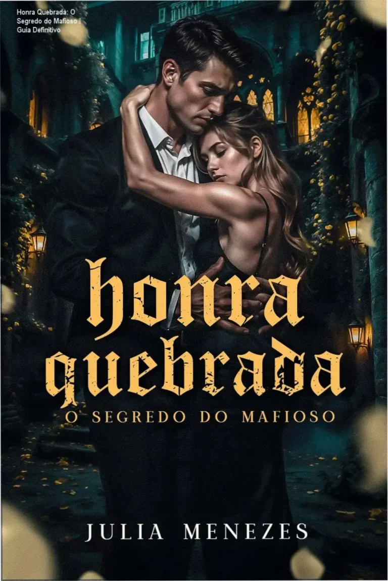 Capa digital do eBook 'Honra Quebrada: O Segredo do Mafioso' com elementos de crime e romance