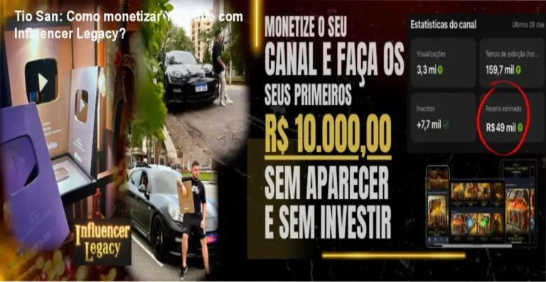 Influencer Milionário Legacy Tio San bastidores funcionamento visão interna
