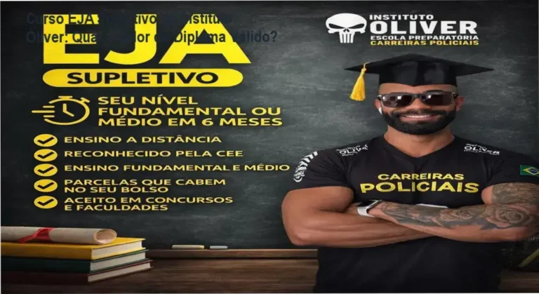 Apostila do Curso EJA Supletivo do Instituto Óliver com conteúdo online apropriado para estudos flexíveis