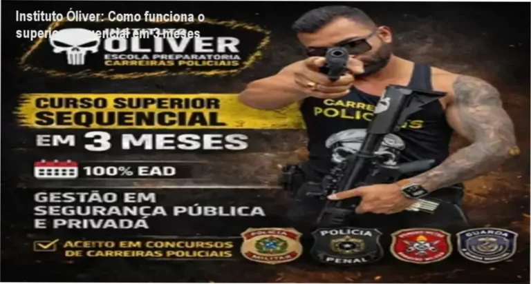 Instituto Óliver superior sequencial segurança pública privada bastidores funcionamento EAD