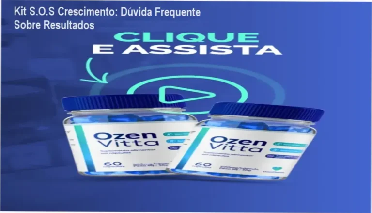 Detalhe da embalagem do Kit S.O.S Crescimento com a marca S.O.S Crescimento e texto explicando os benefícios tópicos