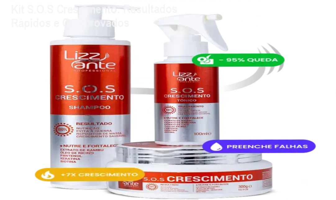 Kit S.O.S Crescimento para mulheres e homens com queda capilar