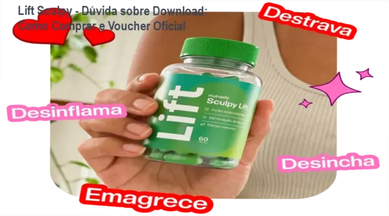 Bomba de Lift Sculpy com rótulo oficial da marca Lift Detox