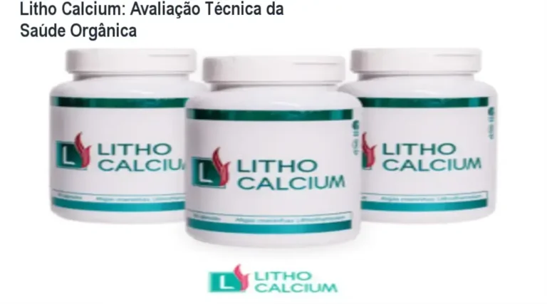 Cápsulas de Litho Calcium com alga marinha em primer plano