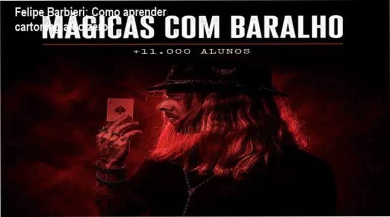 Mágica Profissional Com Baralho e Objetos por Felipe Barbieri bastidores e visão interna do curso