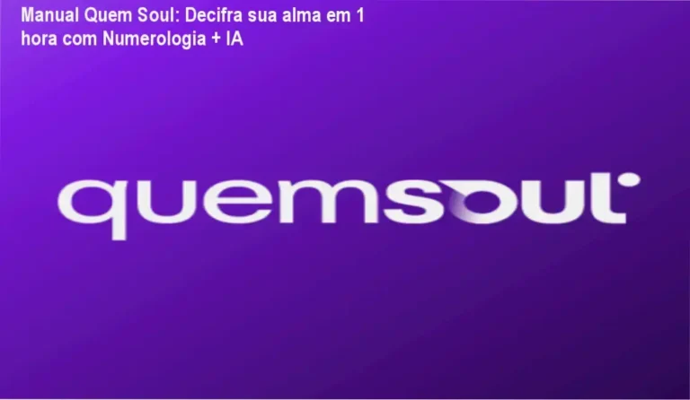 Manual Quem Soul criado por especialistas em numerologia e IA revelando segredos da alma