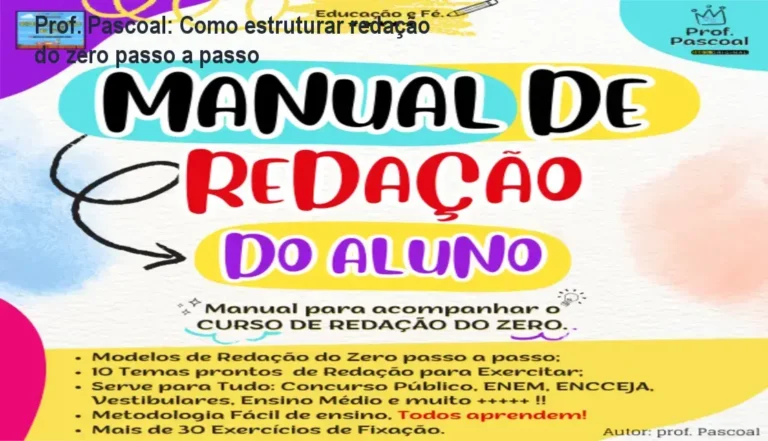 Manual de Redação do Aluno Prof. Pascoal bastidores e funcionamento interno