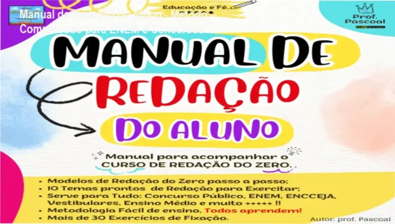 Manual de Redação do Aluno - Prof. Pascoal - Método Redação do Zero Passo a Passo