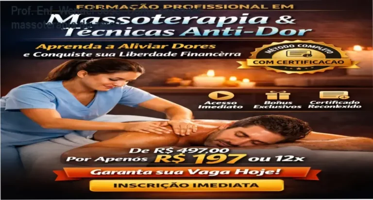 Formação Profissional em Massoterapia e Técnicas Anti-Dor Prof. Enf. Wendel José bastidores e funcionamento interno