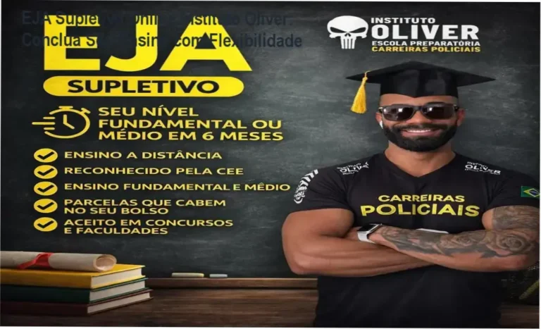 EJA Supletivo Online Instituto Oliver com 250 aulas e certificação nacional