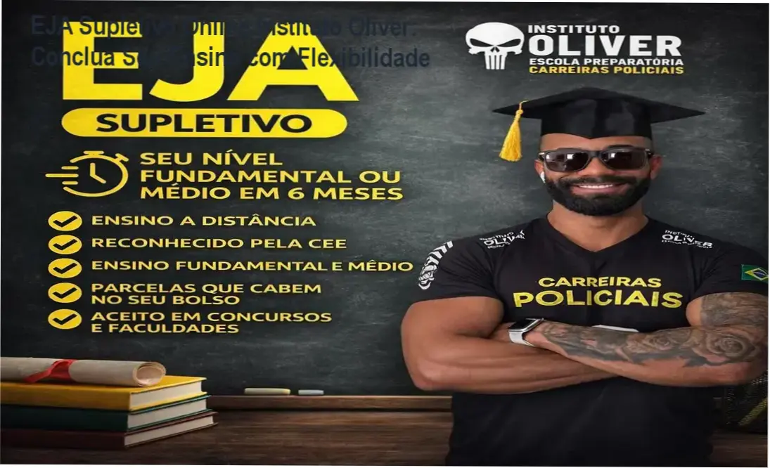 EJA Supletivo Online Instituto Oliver com 250 aulas e certificação nacional