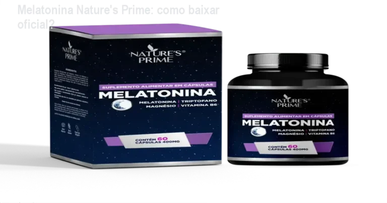 Frasco de Melatonina Nature's Prime ao lado de um despertador, simbolizando sono reparador
