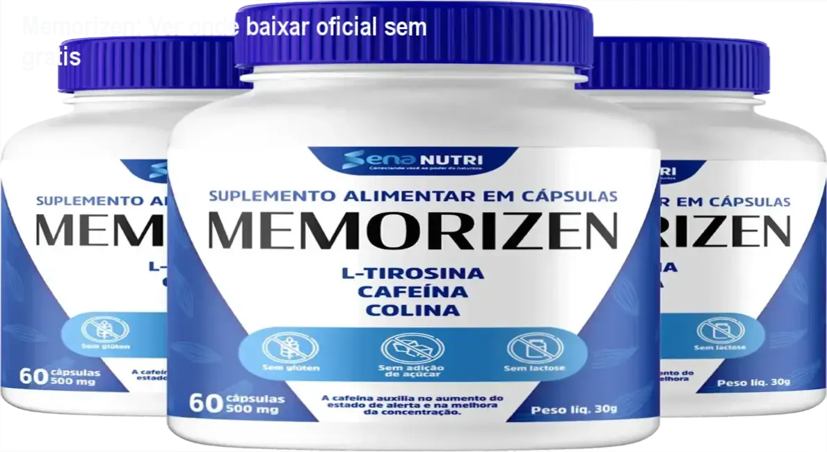 Imagem de cápsulas do Memorizen mostrando benefícios em memória e foco