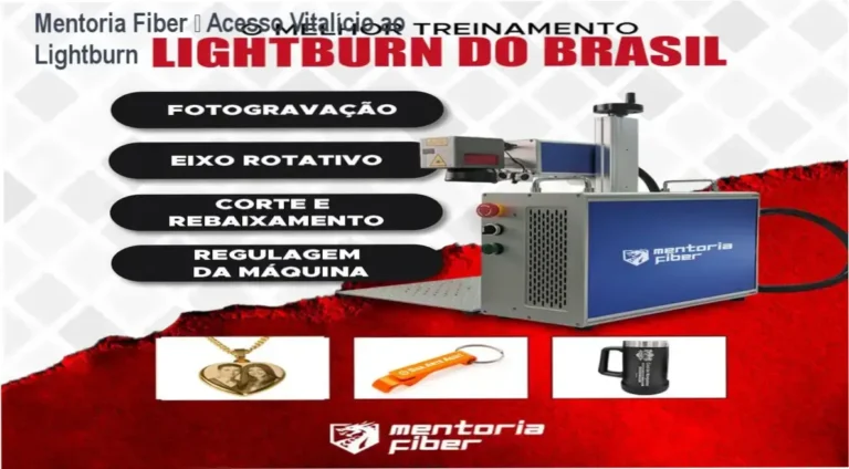 Mentoria Fiber - Euler Maia – acesso vitalício ao Lightburn para Fiber Laser