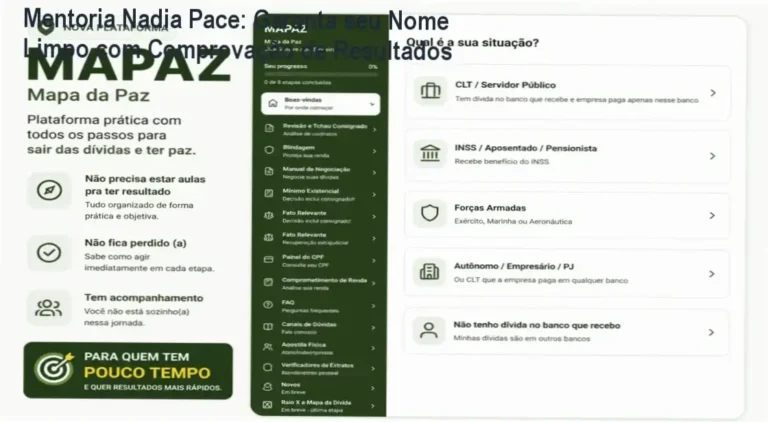 Mentoria Nadia Pace: Solução para acabar com dívidas bancárias e proteger seu nome