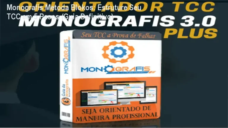 Imagem ilustrativa mostrando etapas do TCC com o Metodo Blokos do Monografis