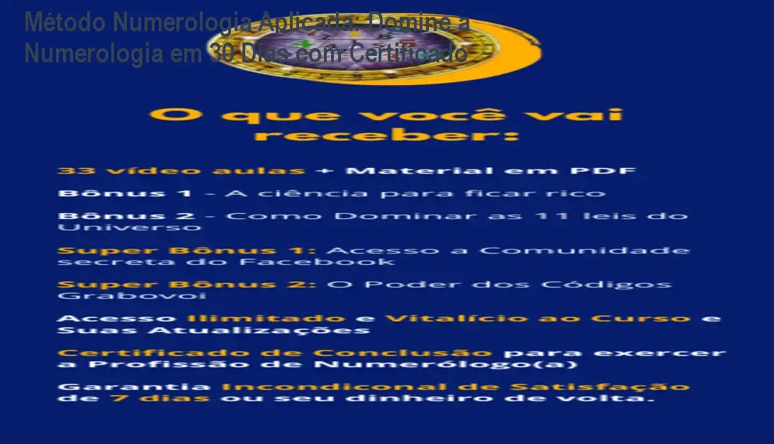 Método Numerologia Aplicada: Domine a Numerologia em 30 Dias com Certificado