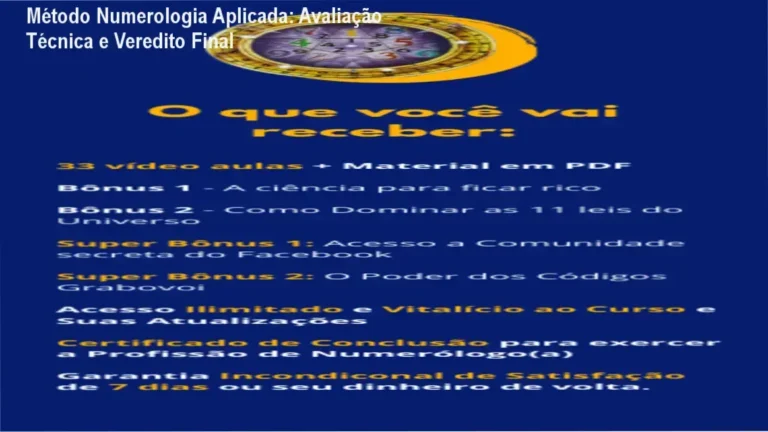 Método Numerologia Aplicada Rafà Almeida bastidores funcionamento visão interna