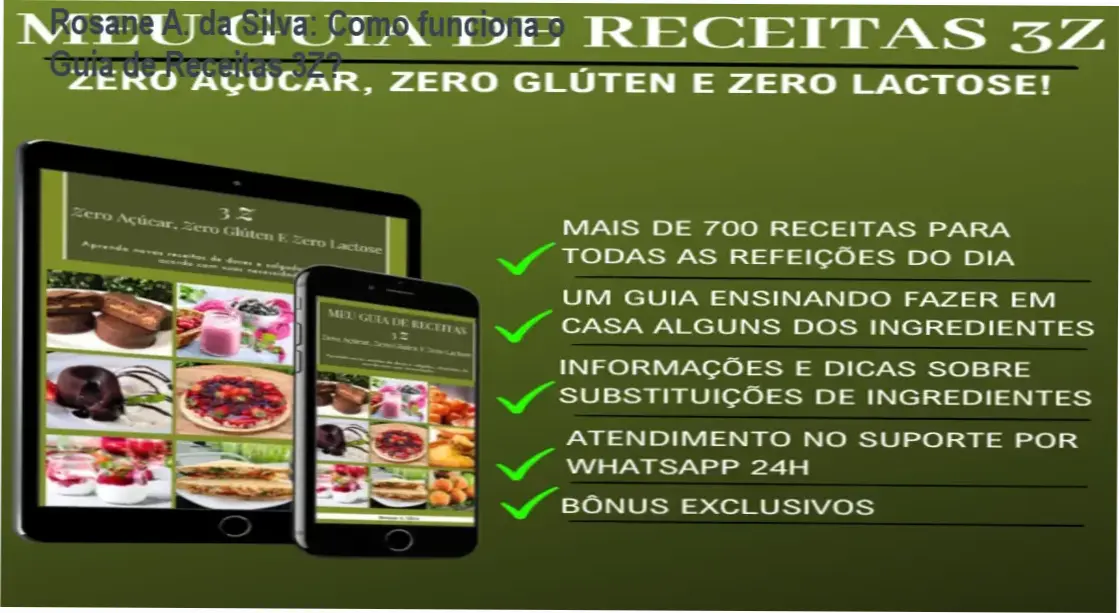 Meu Guia de Receitas 3Z Rosane A. da Silva bastidores e visão interna do ebook