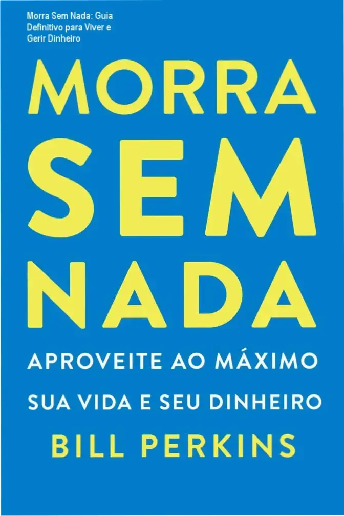 Página de capa do livro Morra sem Nada em formato ebook