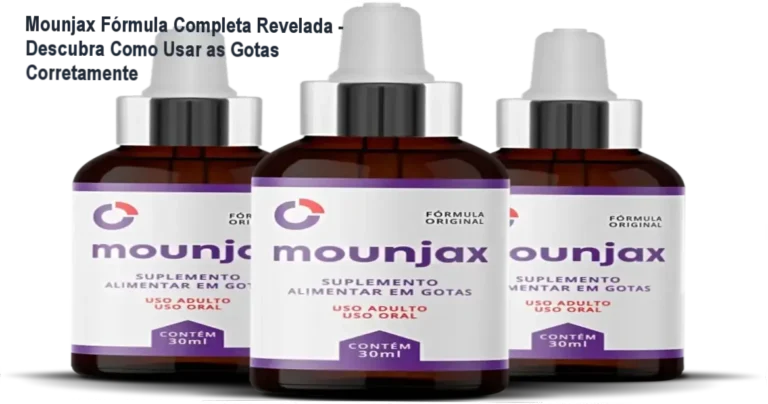 Bottle of Mounjax dietary supplement with natural ingredients like green coffee and Garcinia Cambogia on a white background