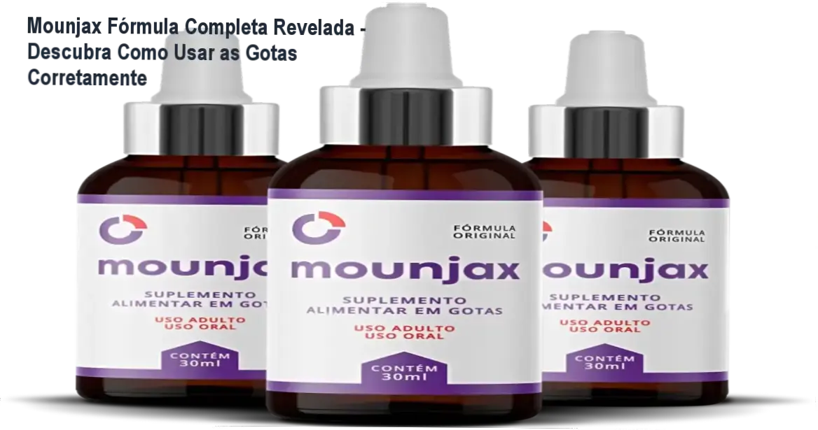 Bottle of Mounjax dietary supplement with natural ingredients like green coffee and Garcinia Cambogia on a white background