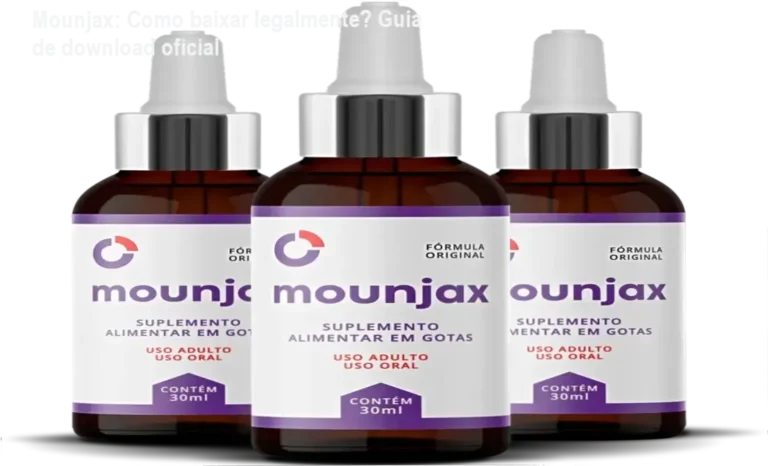 Frasco de gotas Mounjax sobre fundo neutro, destacando a fórmula natural para queima de gordura