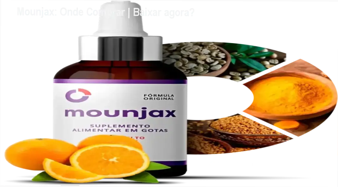 Imagem de gotas de Mounjax sublinguais para emagrecimento saudável.