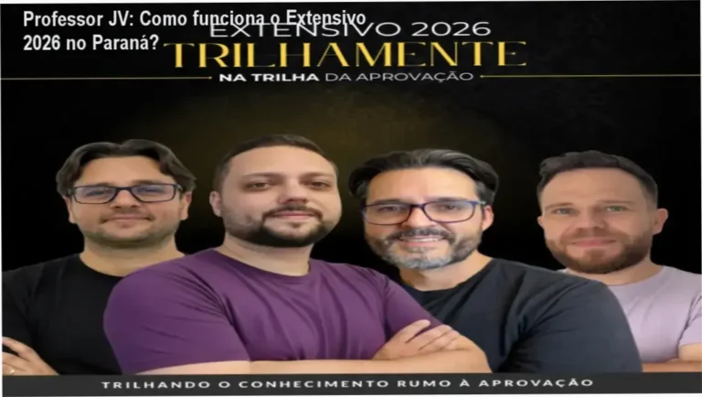 Na trilha da Aprovação Professor JV bastidores funcionamento visão interna