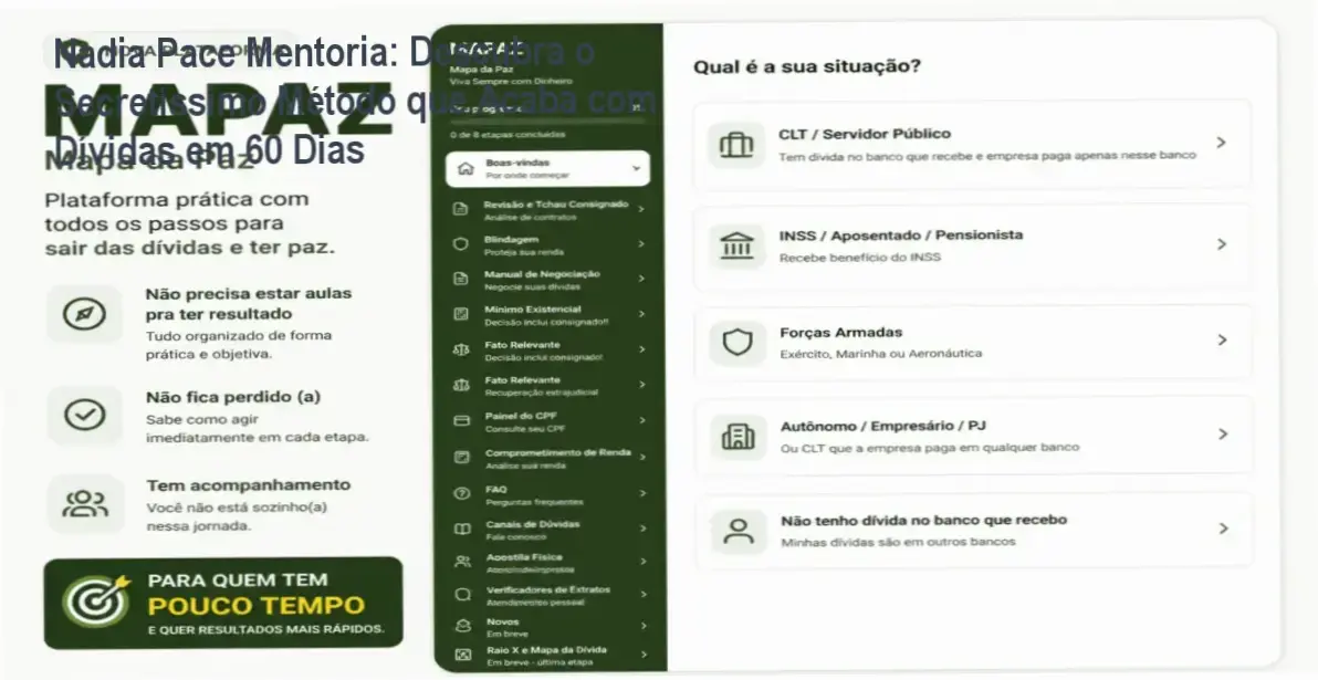 Nadia Pace Mentoria revelando detalhes internos do método DNPQP e estratégia personalizada para liberdade financeira