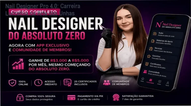 Nail Designer Pro 4.0 – carreira de Nail Designer e aplicação prática
