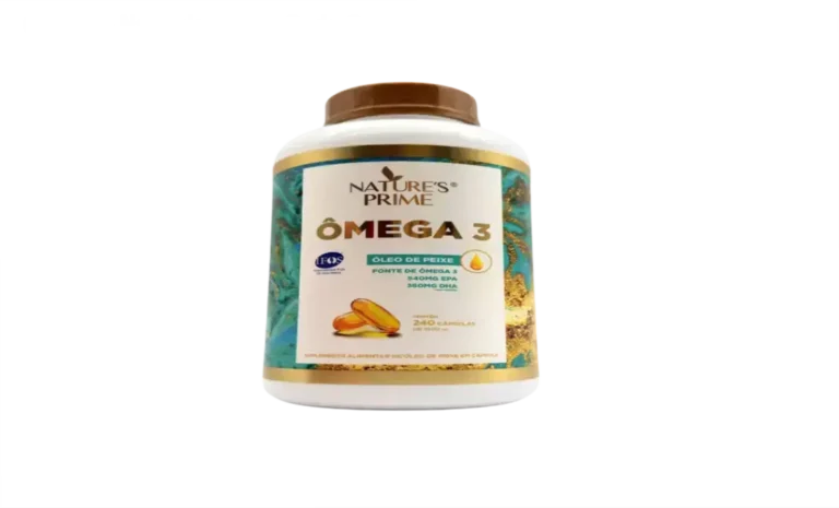 Suplemento Ômega 3 da Nature's Prime para saúde cardiovascular e articular.