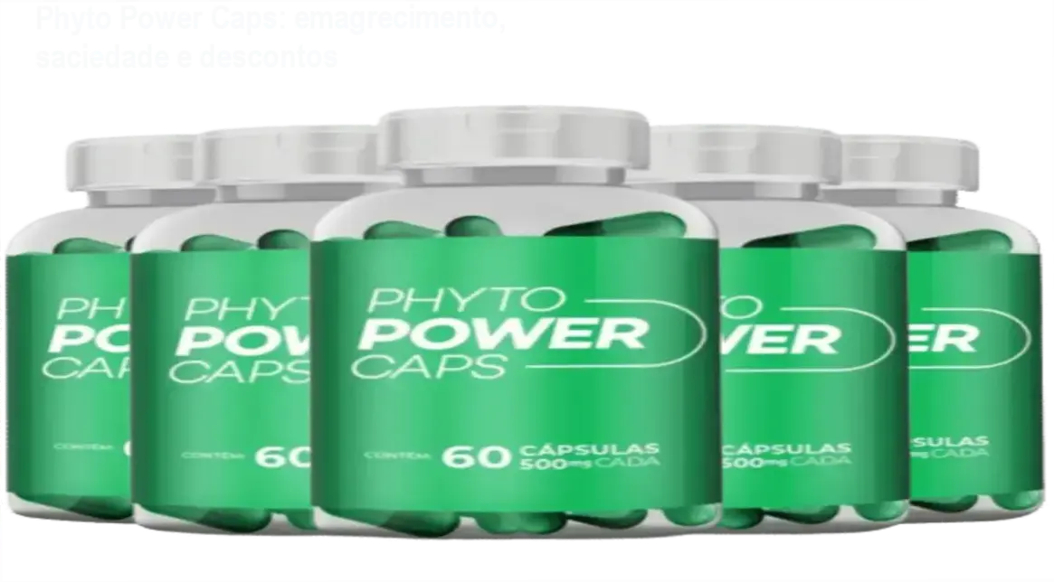 Caixa de Phyto Power Caps com selo de desconto e cupom promocional