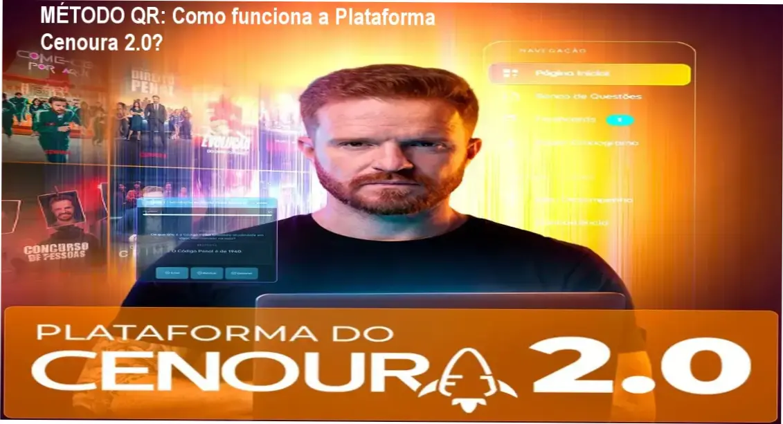 Plataforma do Cenoura 2.0 MÉTODO QR bastidores funcionamento visão interna