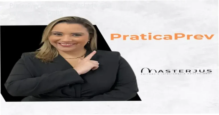 PráticaPrev da Prof. Priscila Machado detalhando a interface de aprendizado e bastidores do curso