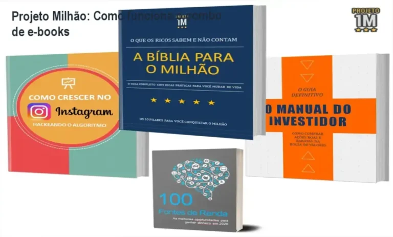 Projeto Milhão bastidores e funcionamento interno do combo de e-books