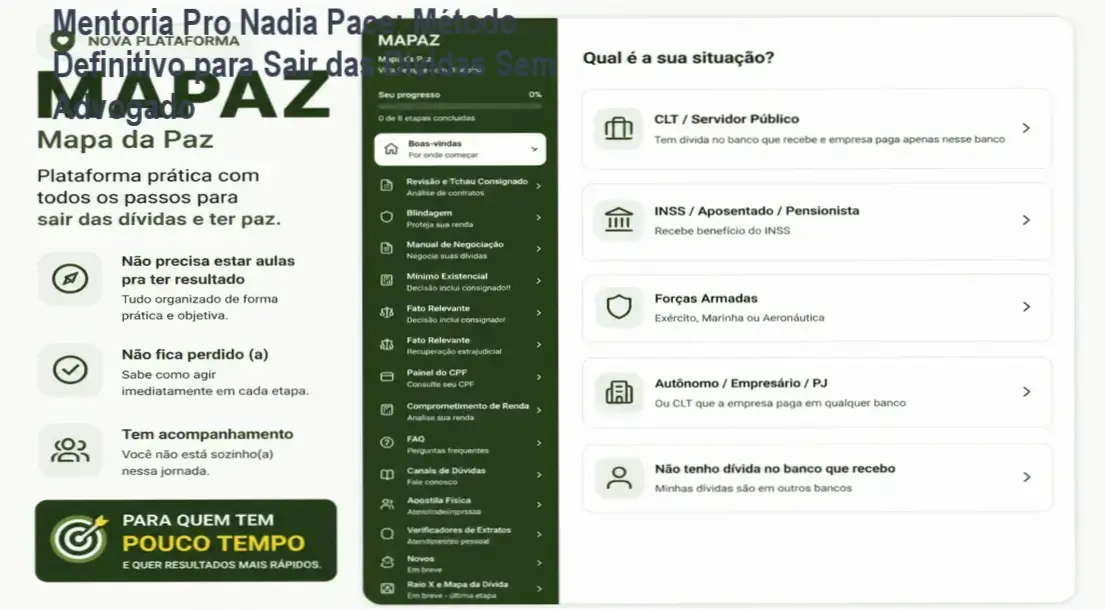Mentoria Pro Nadia Pace: Estratégia interna para renegociação de dívidas com IA exclusiva