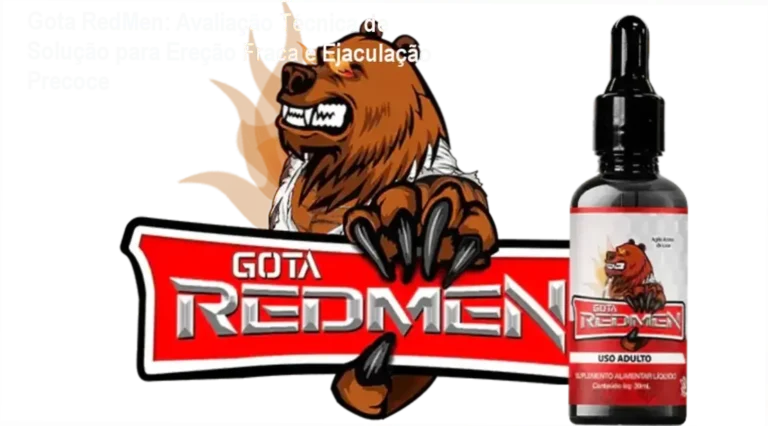 Suplemento Gota RedMen para melhoria masculina com foco em ereção e controle ejaculatório