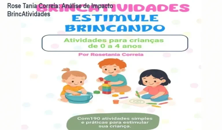 Rose Tania Correia segura o guia BrincAtividades com atividades para bebês de 0 a 4 anos