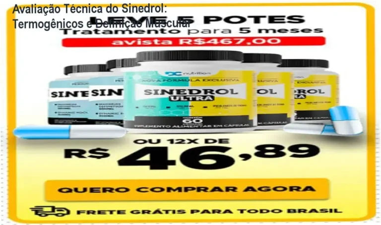Sinedrol suplemento termogênico para queima de gordura e definição muscular