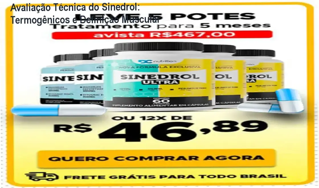 Sinedrol suplemento termogênico para queima de gordura e definição muscular