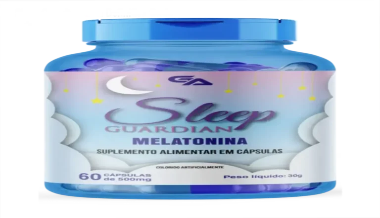 Pote de Sleep Guardian com cápsulas para sono profundo e redução de ansiedade