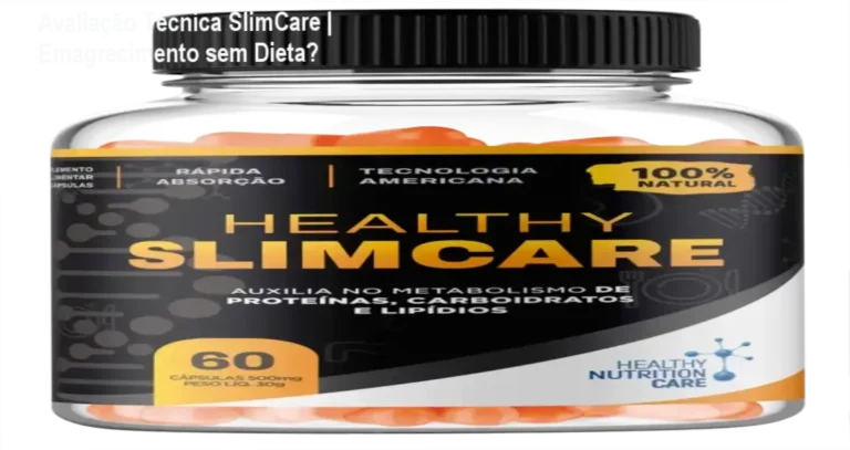 Fórmula do SlimCare com cápsulas contendo ingredientes naturais para ativação metabólica e controle do apetite
