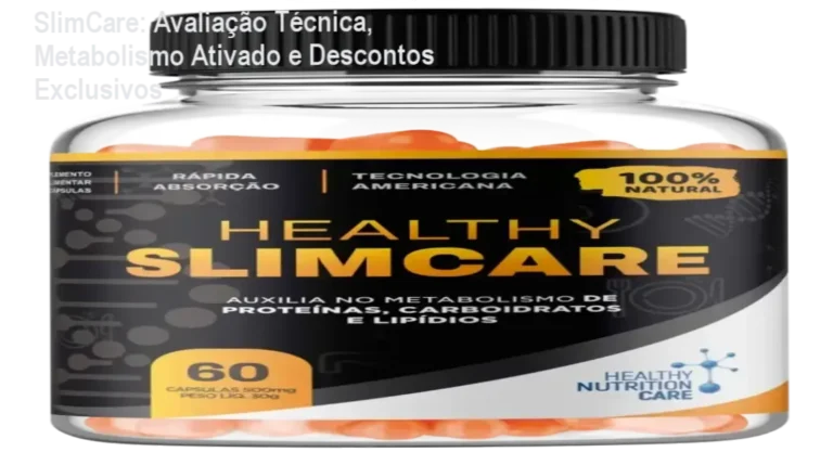 Frasco de SlimCare ao lado de cupons de desconto, representando oferta especial.