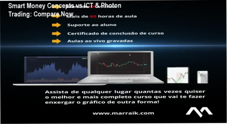 Smart Money Concepts – Curso de Marcos Leitão (Marraik) comparado com concorrentes como ICT, Photon Trading e alternativas | legenda: diferenças, vantagens e limitações frente aos concorrentes | arquivo: smart-money-concepts-vs-ict-photon-trading-comparativo