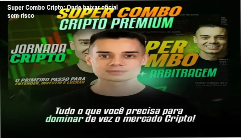 Tela mostrando o Super Combo Cripto Premium com destaque para o botão de acesso oficial