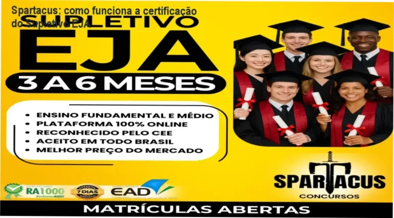 Supletivo EJA Spartacus Concursos bastidores e funcionamento interno da plataforma online