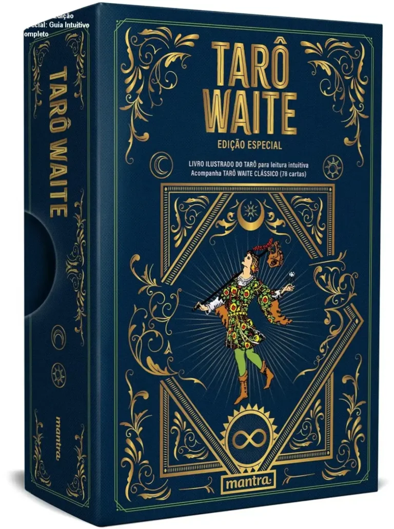 Tarô Waite Edição Especial em formato digital com deck 78 cartas e guia de leitura intuitiva