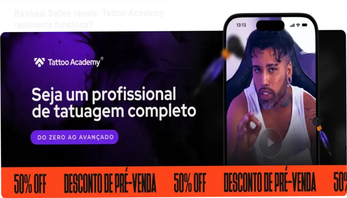 Tattoo Academy de Raphael Salles revela bastidores da formação e experiência prática
